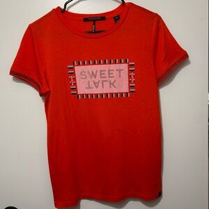 Scotch & Soda Sweet Talk Red Graphic Tee size Small NWOT